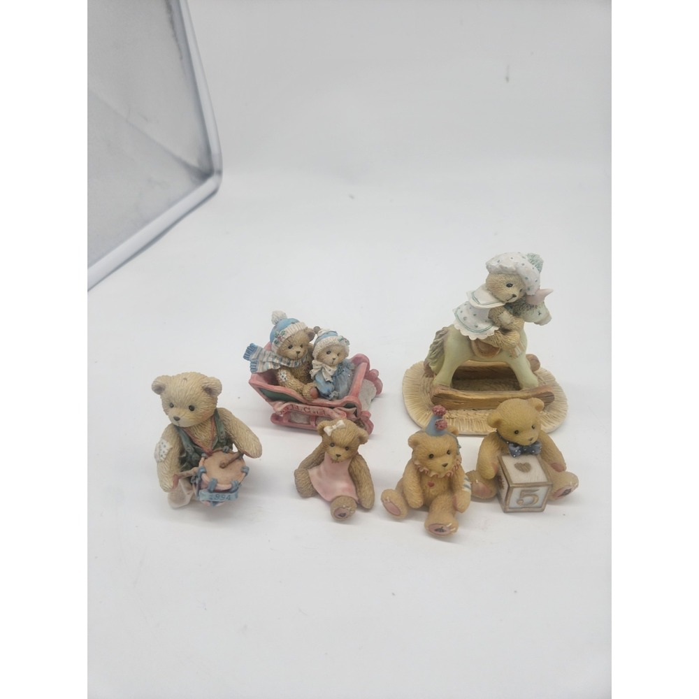 Lot‎ Of 6 Small Vintage Cherished Teddies Bear Figurines